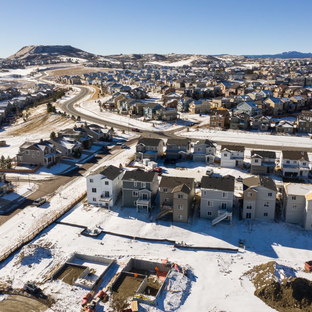 aerial view of Castle Rock neighborhood