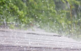 hail on roof