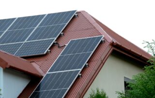 Roof with solar panels