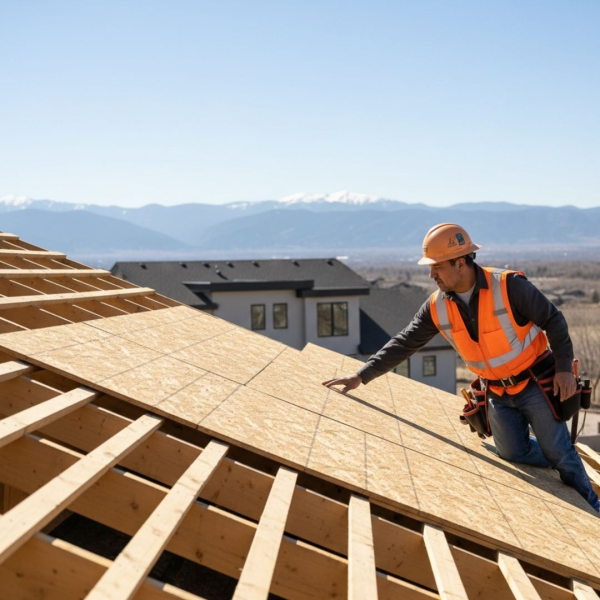 new roof decking being installed