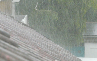 hail hitting a roof