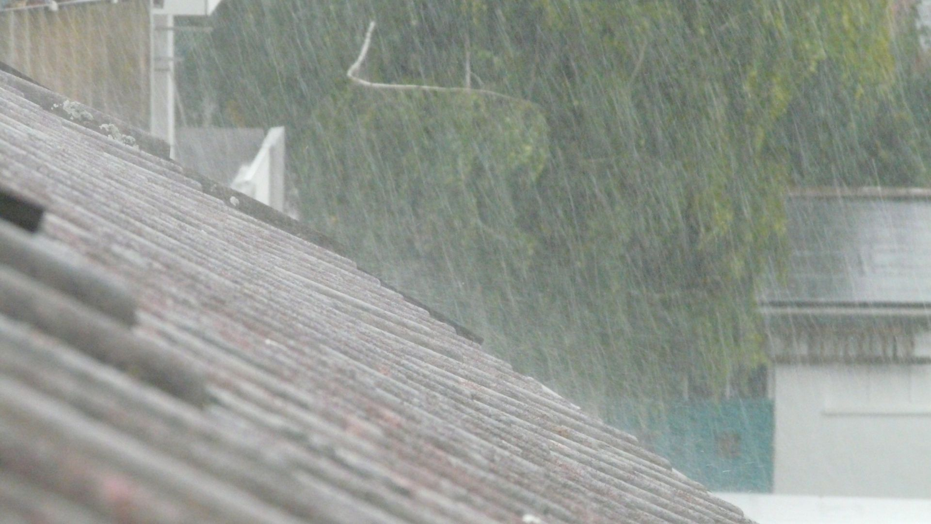 hail hitting a roof